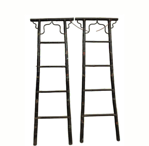 Vintage Hand-Painted Bamboo Ladders