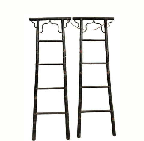 Vintage Hand-Painted Bamboo Ladders