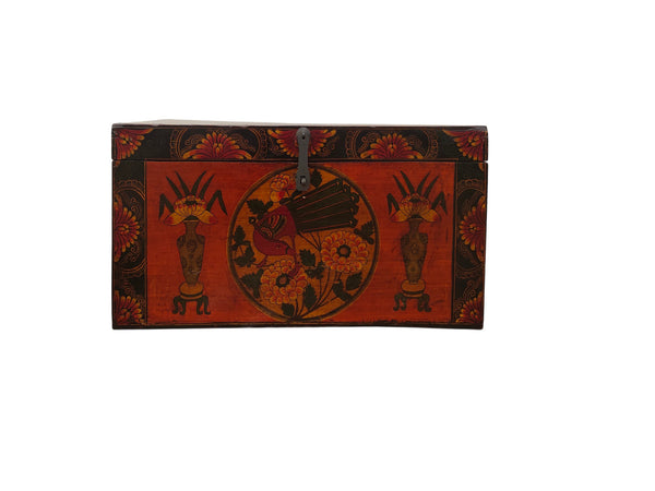 Antique Chinese Hand-Painted Storage Box