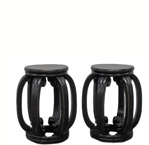 Pair Black Accent Table with Lion's Claws