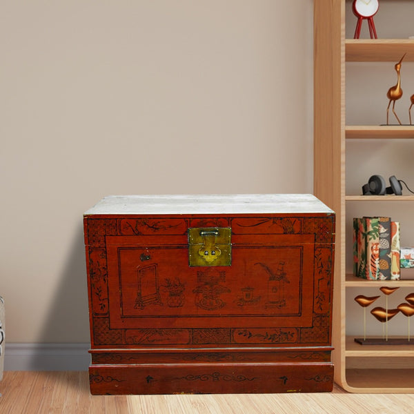 Red Antique Trunk 2