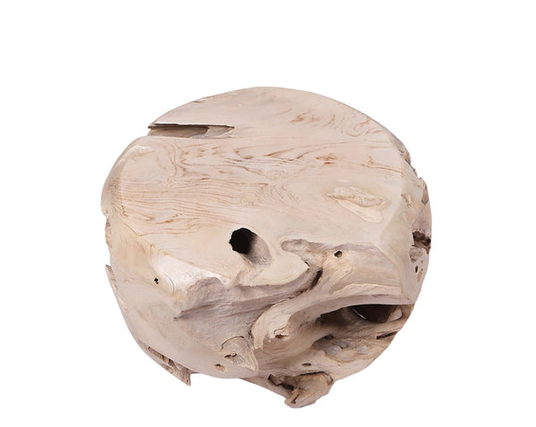 Bleached White Teak Root Accent or Side Table or Stool 28