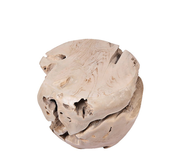 Bleached White Teak Root Accent or Side Table or Stool 28