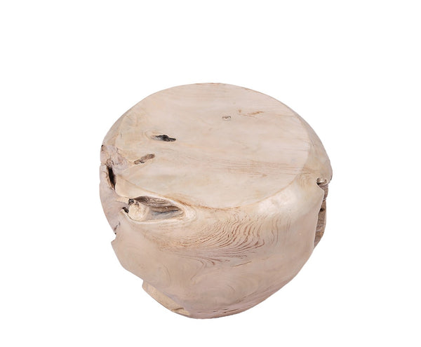 Bleached White Teak Root Accent or Side Table or Stool 29