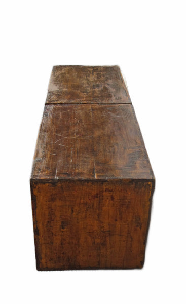 Pair Red Antique Cabinets