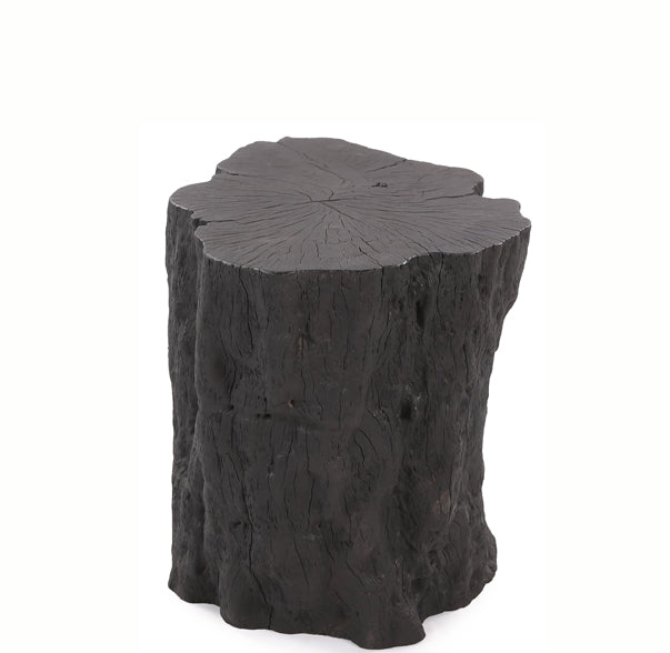 Black Lychee Living Edge Accent or Side Table or Stool 4