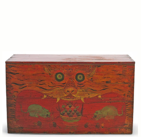 Red Qinghai Accent Trunk Table 2