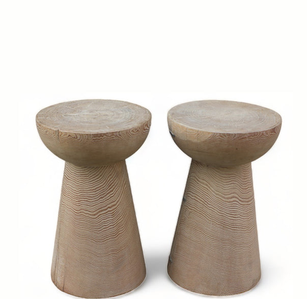 Pair Hand Made Modern Side Tables or Nightstands or Stool