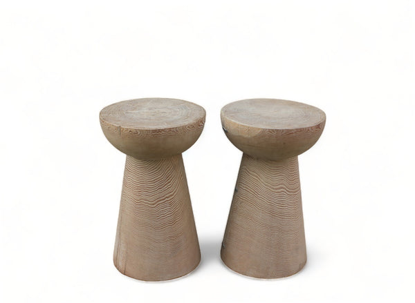 Pair Hand Made Modern Side Tables or Nightstands or Stool