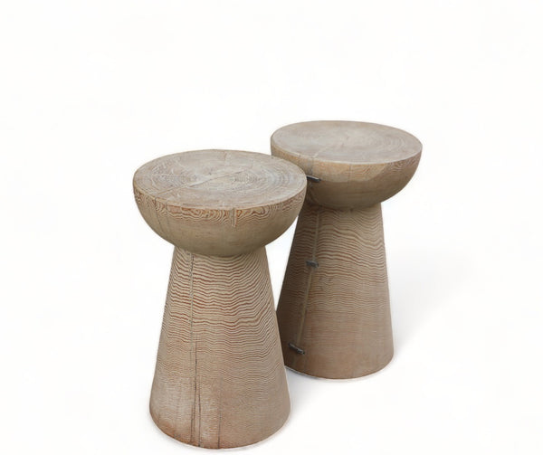 Pair Hand Made Modern Side Tables or Nightstands or Stool