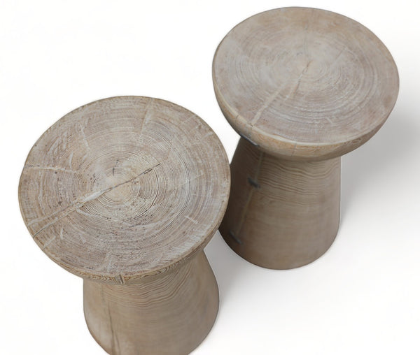 Pair Hand Made Modern Side Tables or Nightstands or Stool