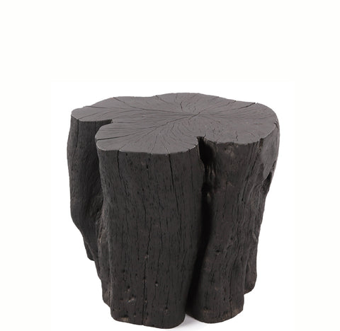 Black Lychee Living Edge Accent or Side Table or Stool 2