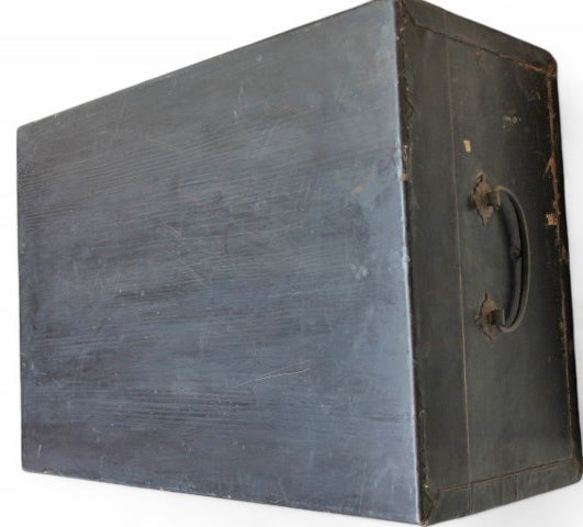 Black Leather Traveler's Trunk