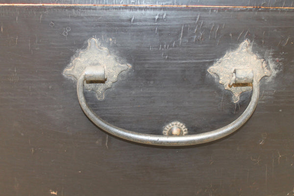 Black Leather Traveler's Trunk