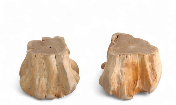 Pair Onion Shape Organic Accent or Side Table 12.1