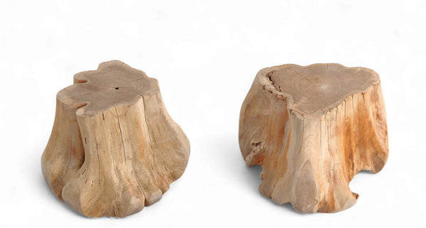 Pair Onion Shape Organic Accent or Side Table 12.1