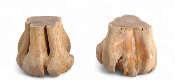 Pair Onion Shape Organic Accent or Side Table 12.1