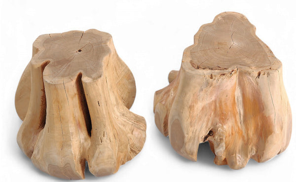 Pair Onion Shape Organic Accent or Side Table 12.1