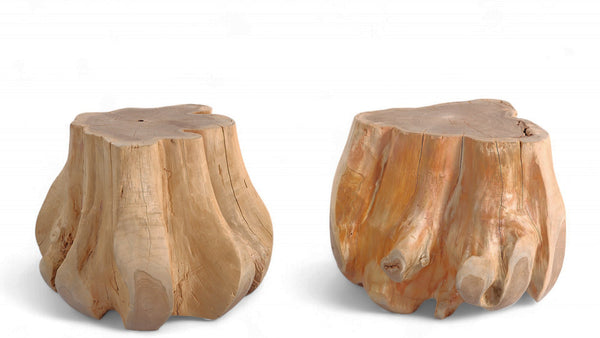 Pair Onion Shape Organic Accent or Side Table 12.1