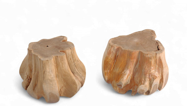 Pair Onion Shape Organic Accent or Side Table 12.1