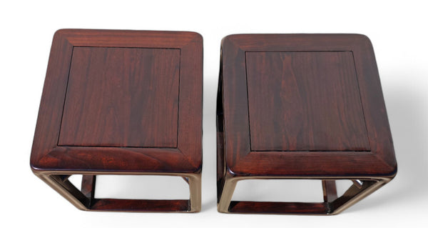 Square Asian Tables, a Set of 4