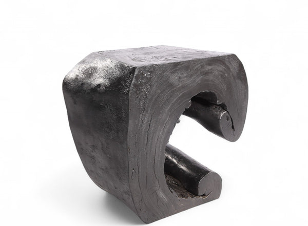 Black Half Ring Organic Accent or Side Table