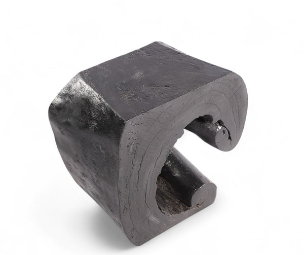 Black Half Ring Organic Accent or Side Table