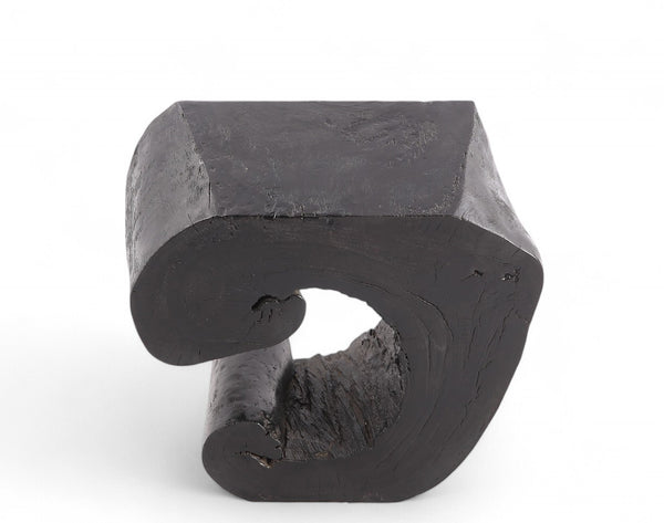 Black Half Ring Organic Accent or Side Table