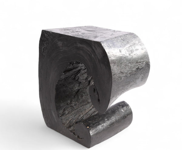 Black Half Ring Organic Accent or Side Table