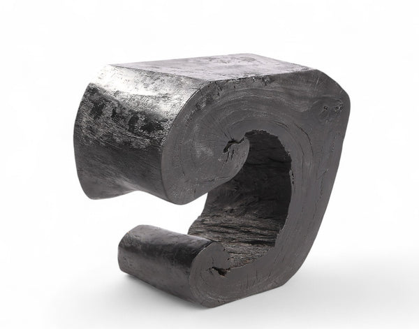 Black Half Ring Organic Accent or Side Table