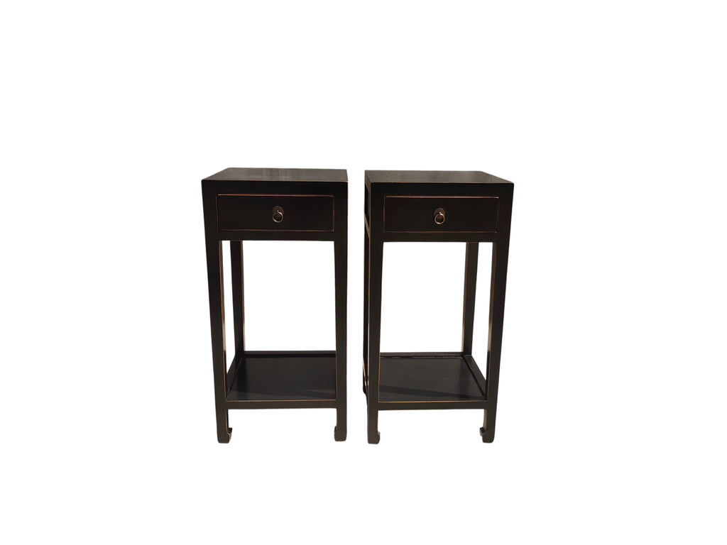 Pair of Asian Elm Accent Tables