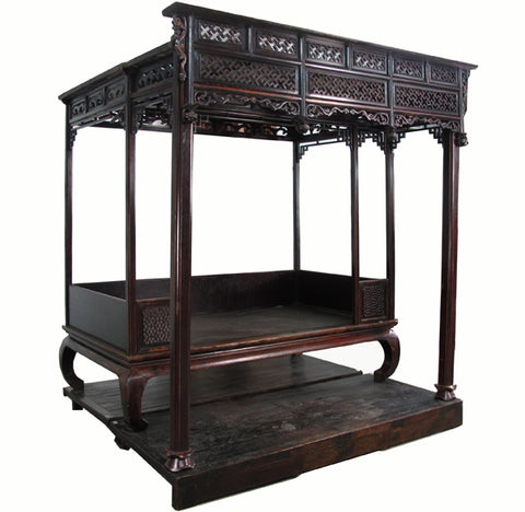 Authentic Rare 19th Antique Chinese Canopy Bed