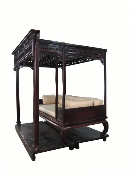 Authentic Rare 19th Antique Chinese Canopy Bed