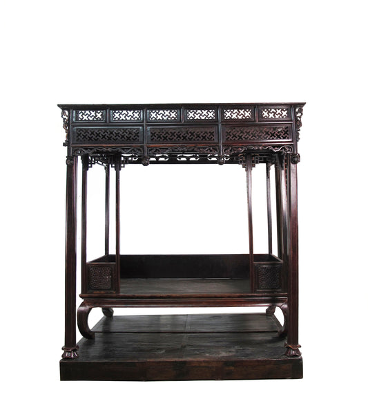 Authentic Rare 19th Antique Chinese Canopy Bed