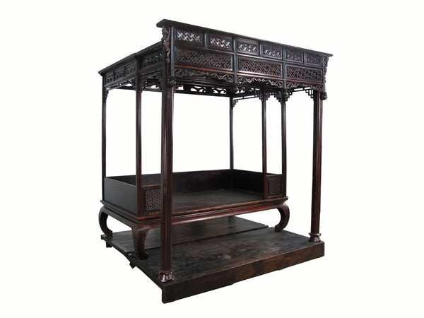 Authentic Rare 19th Antique Chinese Canopy Bed