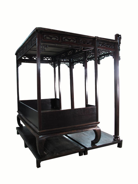 Authentic Rare 19th Antique Chinese Canopy Bed