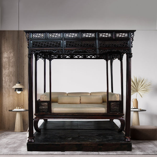 Authentic Rare 19th Antique Chinese Canopy Bed