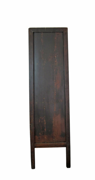 Hand Painted Flower 2 Panel Doors Antique Chinese Cabinet
