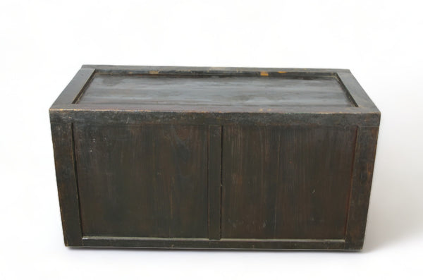 Hand Painted Red Vintage Chinese Chinoiserie-Style Cabinet