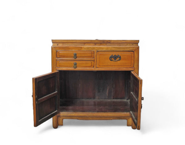 Antique Chinese Blackwood Chest with 3 Drawers