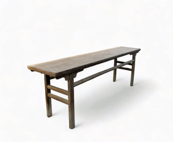 Simple and Rustic Elm Console Table