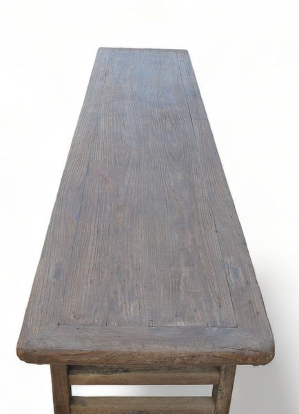 Simple and Rustic Elm Console Table