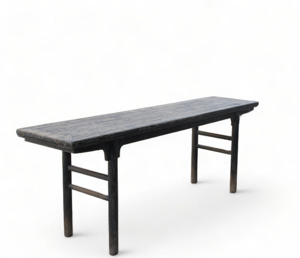 Rustic Black Patina Console Table