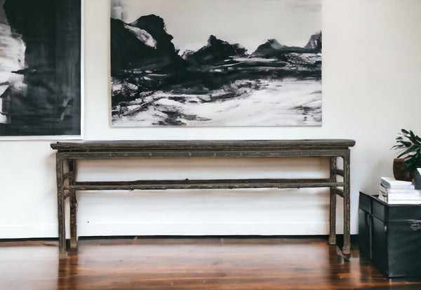 Vintage Black MingQing Console Table