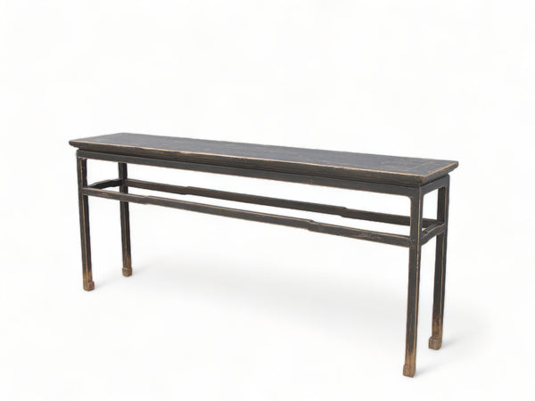 Vintage Black 79" Inch Long MingQing Console Table