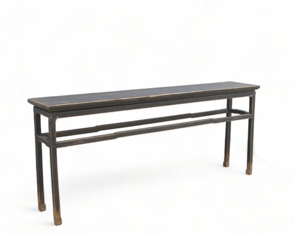 Vintage Black 79" Inch Long MingQing Console Table
