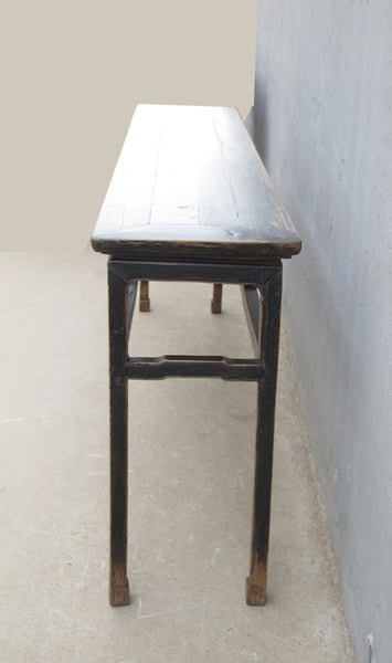 Vintage Black 79" Inch Long MingQing Console Table