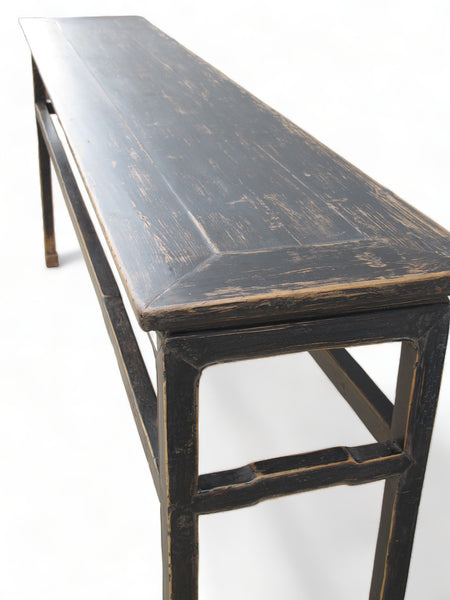 Vintage Black 79" Inch Long MingQing Console Table