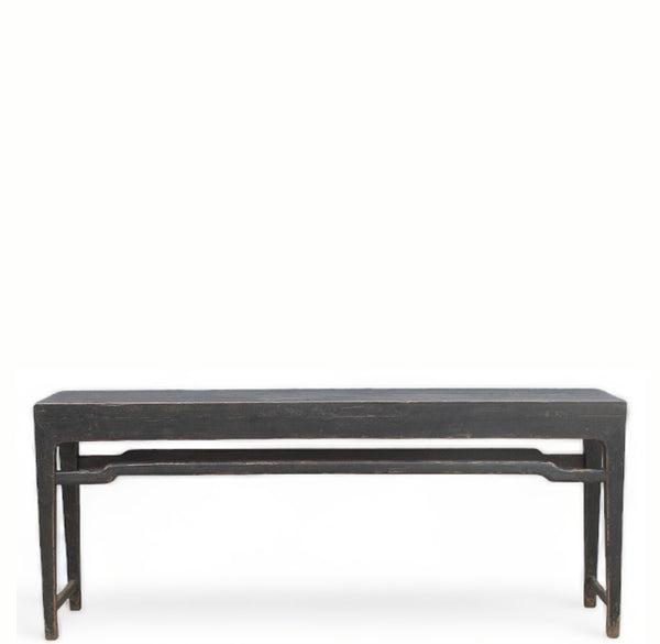 Antique Black 76" Inch Long Console Table: ON HOLD