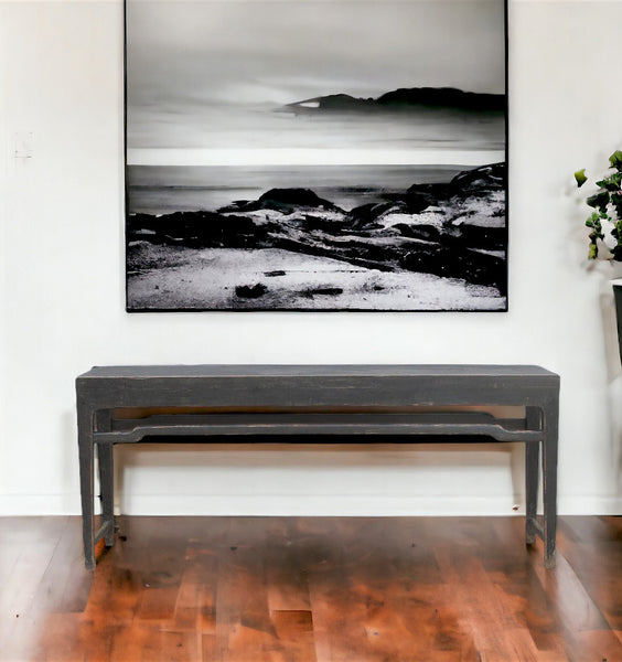 Antique Black 76" Inch Long Console Table: ON HOLD